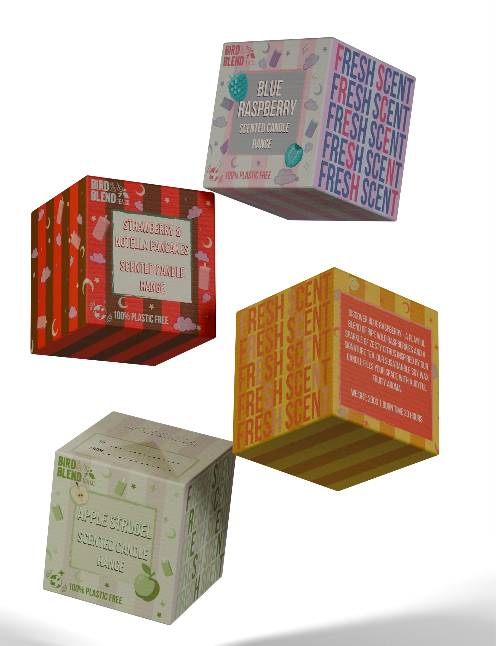 Bird & Blend tea light product render